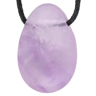 Immagine di Lebensquelle Plus Ciondolo a goccia con Ametista brillante in pietra perforata nastro di cotone pietre preziose alta qualità, Pietra,