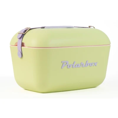 Immagine di Cooler 12L Verde lime Pop logo e cinturino viola POLARBOX