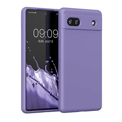 Immagine di kwmobile Cover per Google Pixel 6a Custodia Back Case Smartphone in Silicone TPU Protezione Gommata lavanda lilla