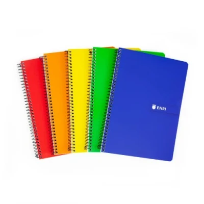 Immagine di Enri, Quaderni A4 (Folio) Griglia 4x4, copertina morbida, 80 fogli, confezione da 5 quaderni, colori assortiti