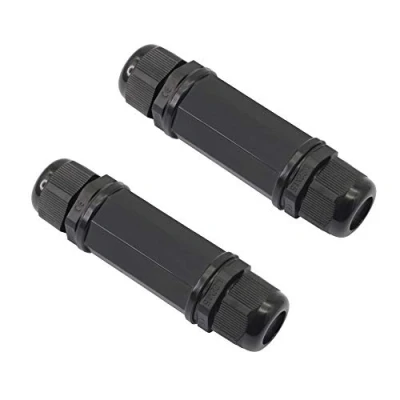 Immagine di GINTOOYUN Confezione da 2 accoppiatori impermeabili RJ45, connettori Ethernet schermati RJ45 femmina a femmina, Cat5/5e/6 8P 8C, adattatore di rete LAN IP67.
