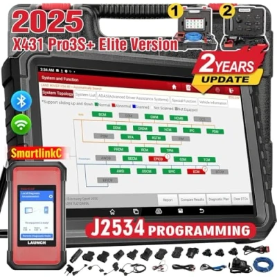 Immagine di LAUNCH X431 PRO3S+ Elite SmartlinkC Professional Diagnosi Auto per Sistema Completo con Bidirezionale, 37+ Ripristino Codifica ECU CANFD&amp;DOIP FCA OE Mappa Topologica Diagnostico CANFD/DOIP/J2534