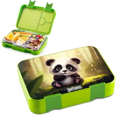 Immagine di Jarlson® Lunch Box Bambini Bento con 6 Scomparti Porta Pranzo Senza BPA per la Scuola e l&#039;asilo 850ml