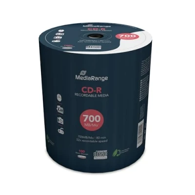 Immagine di 100 CD R vergini Mediarange da 700MB, 80Min