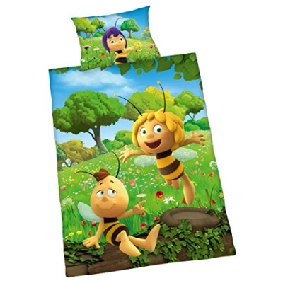 Immagine di Herding APE MAIA Set di Biancheria da Letto Reversibile per Bambini, Copripiumino 100 x 135 cm, Federa 40 60 Cotone