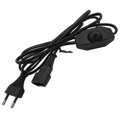 Immagine di Regolatore di luminosità LED (regolatore girevole con cavo) 1 60 Watt a regolazione continua, silenzioso, Nero