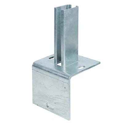 Immagine di GAH ALBERTS 686093 Staffa portapalo per Pali Recinzione cordolo a L, Acciaio, 120 x mm