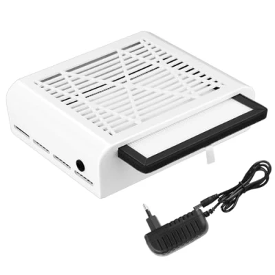 Immagine di QWORK® Aspiratore Unghie Professionale con Filtro Sostituibili, 40W Collettore di Polveri per Salone/Casa