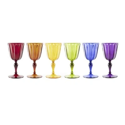 Immagine di Excelsa Set 6 Calici Country Color, Capacità 250 Ml., Plastica Infrangibile, Multicolor