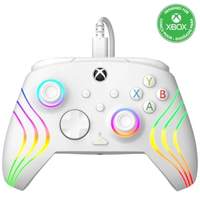 Immagine di PDP AFTERGLOW XBX WAVE WIRED Controller WHITE for Xbox Series XS, One, Officially Licensed