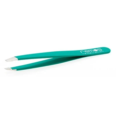 Immagine di REMOS Mini pinzetta per sopracciglia, realizzata a mano, in acciaio inox verde