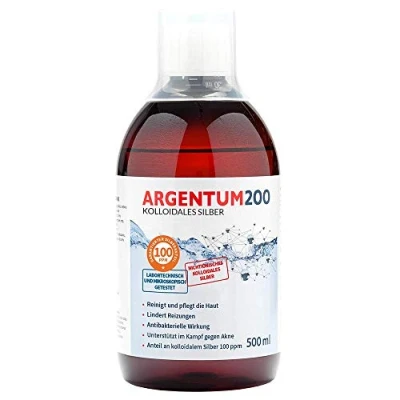 Immagine di AURA HERBALS® Argento colloidale 100 ppm (500 ml) Argentum200 Alta concentrazione non ionico sicuro ed efficace 100%