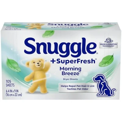 Immagine di Snuggle Plus Super Fresh Fabric Softener Dryer Sheets with Odor Fighting Ingredients, 105 Count by