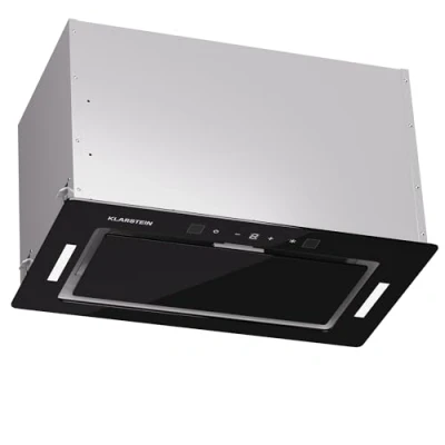 Immagine di Klarstein Cappa Aspirante a Incasso 52cm, Cucina con Filtro, in Alluminio, Flusso d&#039;Aria 466m3/h, Illuminazione LED, Timer, Filtrante