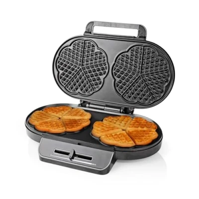 Immagine di Waffle Maker 2 x 5 Heart shaped waffles 12 cm 1200 W Controllo automatico della temperatura Metallo/Plastica