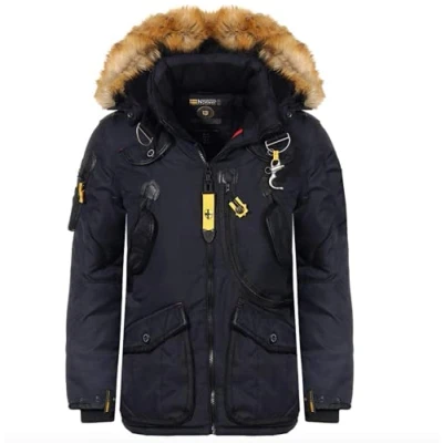 Immagine di Geographical Norway Agaros Men Giacca Uomo Imbottita Calda Autunno Invernale Cappotto Caldo Giacche Antivento A Maniche Lunghe Abito Ideale Per Uomini (MARINE S)