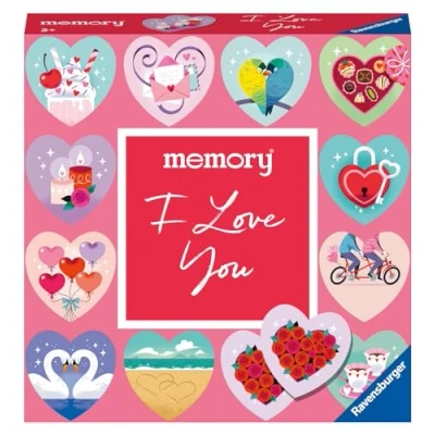 Immagine di Ravensburger Moments Memory 22398 24 Coppie di Biglietti Stampati a Forma Cuore con Scritta ICH HAB Dich Lieb,