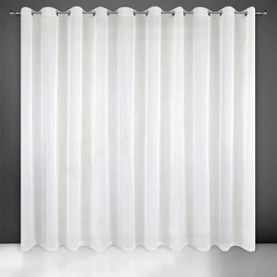 Immagine di Eurofirany LUCY Tenda in Voile, Trasparente con occhielli 1 Unità, Camera da Letto, Soggiorno, Cucina, 350 x 250cm, Bianco