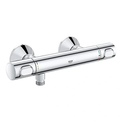 Immagine di GROHE QUICKFIX, Precision Flow Miscelatore termostatico per doccia, con tecnologia Water Saving e Ecobutton, blocco di sicurezza a 38,Cromo, 34840000