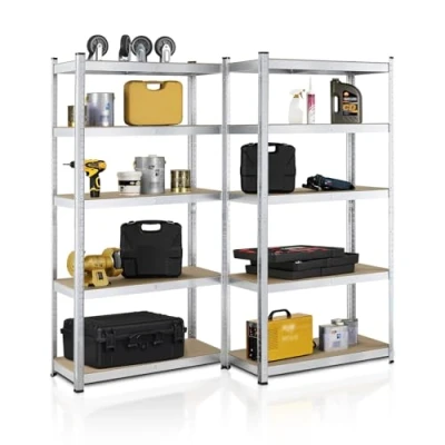 Immagine di Juskys Sistema di scaffali Basic per magazzino, dimensioni: 180 x 90 40 cm