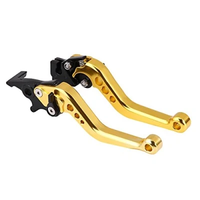 Immagine di EBTOOLS Emmo Universal Brake Lever Leva Del Freno, Una Coppia Di 22 Mm 7/8&quot; Cnc Universale Per Moto Freno A Frizione In Alluminiomaniglia Della Motocicli(Giallo)