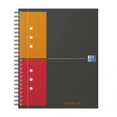Immagine di OXFORD International, taccuino A5+, quadretti piccoli, 5 mm, 160 pagine, copertina rigida, colore grigio