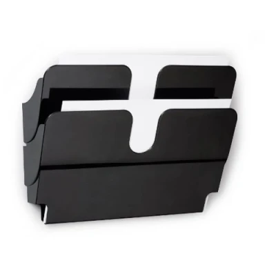Immagine di Durable 1709014060 Flexiplus 2 A4 Orizzontale, Espositore da Parete, per Documenti Formato Comparti, 340x250x100 mm, Nero