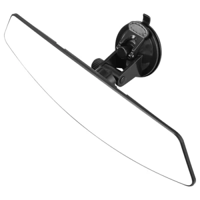 Immagine di Specchietto Retrovisore interno Auto，Universale Grandangolare Antiriflesso Specchio a Ventosa per Auto, SUV, Camion(Curva 320MM, Bianco)