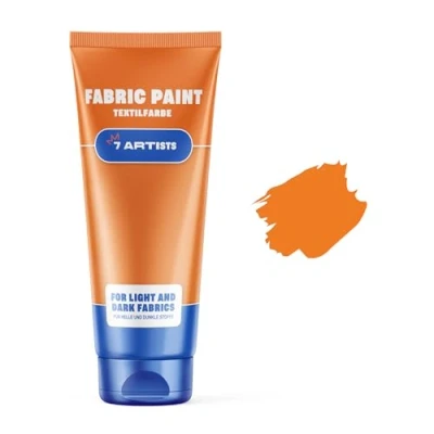 Immagine di 7 Artists Colore Tessuto Per Tessuti Arancione 60 ml Colori Permanenti Vernice Stoffa Pittura