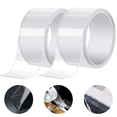 Immagine di Gebildet 3m x 5cm PVC Impermeabile Striscia Sigillante per Cucina e Bagno, Acrilico Nastro Adesivo Antimuffa, a Prova di Muffa Tenuta (Confezione da 2, Trasparente)