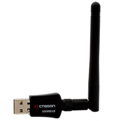 Immagine di Octagon WL618 Optima WLAN 600 Mbit/s +2dBi antenna Adattatore USB 2.0 con 2.4 e 5G DUAL Band, VU+, Gigablue, Protek altri ricevitori satellitari sistema operativo Linux E2 computer, nero