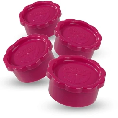 Immagine di GRÄWE coperchi per bottiglie di vetro Sodastream Penguin e Crystal, set 4 bottiglie, coperchio ermetico, colore rosa