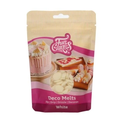 Immagine di FunCakes Deco Melts Bianco Inzuppate Sgocciolate, Spruzzate e Decorate! Sciogliere nel Microonde Versare in Ogni Stampo. Preparare Dolci, Decorare Torte, Biscotti Cupcake! 250 g