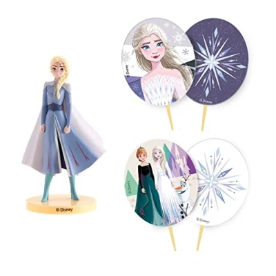 Immagine di Dekora Kit di Decorazione per Torte Frozen 2 in PVC con Puntali