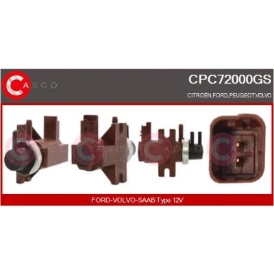 Immagine di CASCO CPC72000GS Convertitore pressione, Turbocompressore elettrico FORD: Focus 2 Kombi, C Max, 2, PEUGEOT: 407 SW, 206 Hatchback, 207 CC