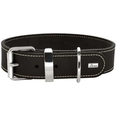 Immagine di HUNTER AALBORG SPECIAL Collare per cani in pelle, resistente, confortevole, 70 (L XL), colore: Nero
