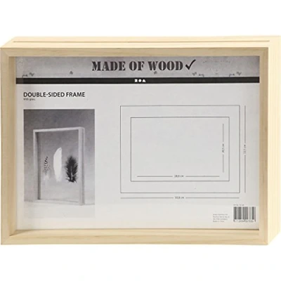 Immagine di Cornice a due lati, formato A4, dimensioni 22,1 x 30,8 cm, profondità 4,5 in pino, 1 pezzo, interne: 20,1 28,8 cm