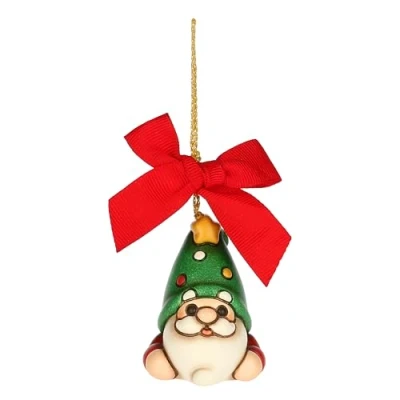 Immagine di THUN, Addobbo Natalizio Gnomo Oliver in Ceramica di Alta Qualità, Versione Piccola, Collezione Natale, da Collezione, Idea Regalo per 4,1 x 3,8 5,4 cm