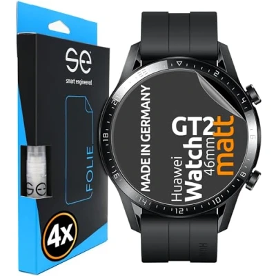 Immagine di smart engineered 3D Pellicola Protettiva per schermo Huawei Watch GT 2 antiriflesso [4 pezzi Opaco, Case friendly, Non Vetro Temperato ma TPU