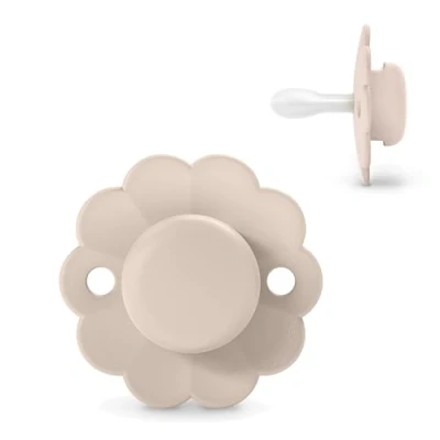 Immagine di Suavinex, Ciuccio Bimbi 0/6 Mesi, Rotondo con tettarella in Silicone SX Pro, Simmetrica, Piatta e Flessibile, Rispetta lo Sviluppo del palato, Adatto ai Neonati, Wonder, Cipria
