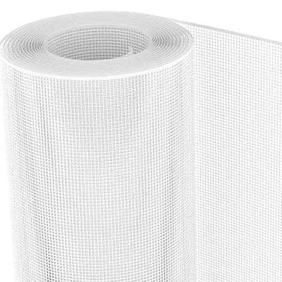 Immagine di TENAX Quadra 05 Bianco 1,00 x 30 m, Rete Protettiva in Plastica per Balconi, Cancelli e Recinzioni