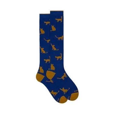 Immagine di Gallo LONG Fuchsia CAT Motif Calze, Donna, Taglia: One Size, Copiativo