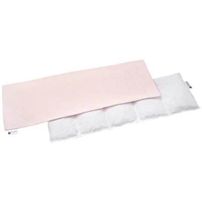 Immagine di Medi Partners Cuscino Termico noccioli ciliegio 60x20cm 800g 100% Cotone 5 Camere Grande Terapia del freddo Federa sfoderabile (Azzurro Waffle)