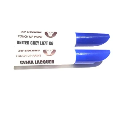 Immagine di SD COLORS 12 ml Vernice Ritocco con Pennello e Trasparente United Grey (LA7T) Compatibile VW/Audi Riparazione di Graffi, Scheggiature Verniciatura