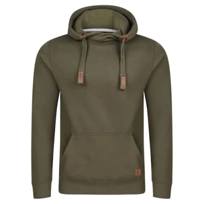Immagine di riverso RIVNiklas Felpa con Cappuccio da Uomo, Tasche a Marsupio, Collo Incrociato, Regular, Tinta Unita, Cotone, Grigio, Marrone, Verde, Rosso, Blu, Nero Ivy Green (Bjd) XXL