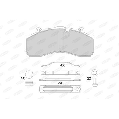 Immagine di BERAL BCV29143TK Kit pastiglie freno Predisposto per contatto segnalazione usura con accessori