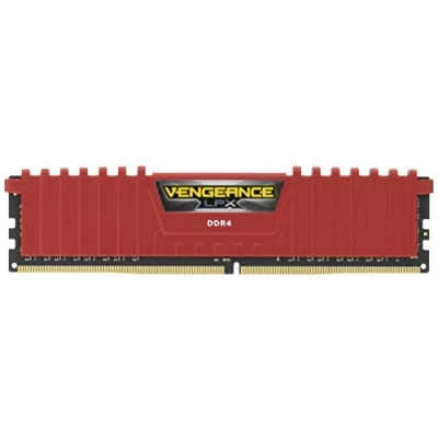 Immagine di Corsair Vengeance LPX 8GB DDR4 2400 Memorie per Desktop a Elevate Prestazioni, 8 GB (1 X GB), DDR4, MHz, C16 XMP 2.0, Rosso, dissipatore calore