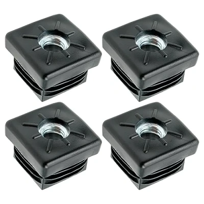 Immagine di Design61 4 tappi filettati per tubi quadrati, 30 x mm, 1 2 con filettatura interna M10
