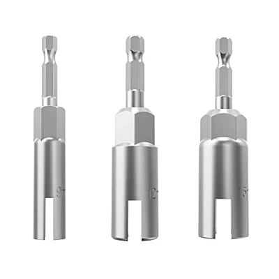Immagine di Set da 3 pezzi di gambo esagonale 1/4 &quot;Power Wing Nut Driver Set,Slot Dadi Drill Bit Socket Chiavi utensili