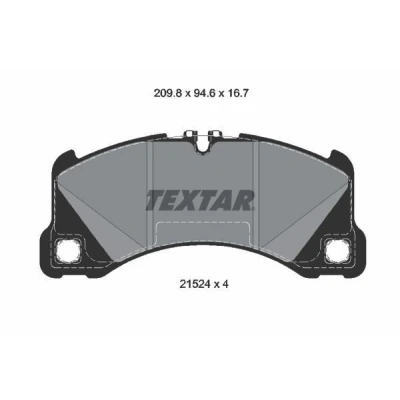 Immagine di TEXTAR 2152401 Kit pastiglie freno Con contatto segnalazione usura PORSCHE: Macan, Cayenne Coupe,